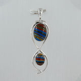 925 Silver Rainbow Calsilica Pendant