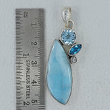 925 Sterling Silver Larimar Pendant