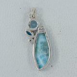 925 Sterling Silver Larimar Pendant