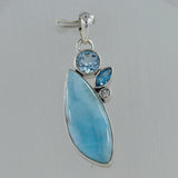 925 Sterling Silver Larimar Pendant