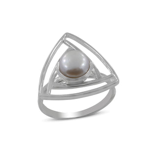 Pearl Gemstone Silver Rings