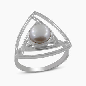 Pearl Gemstone Silver Rings