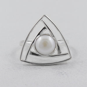 Pearl Gemstone Silver Rings