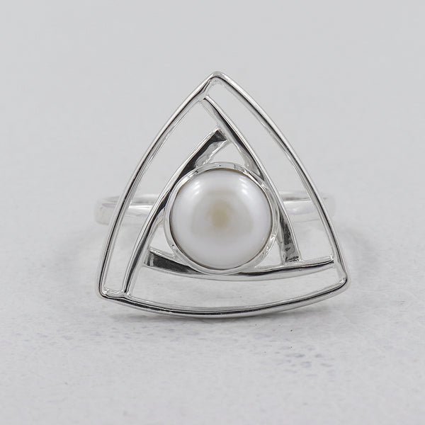 Pearl Gemstone Silver Rings