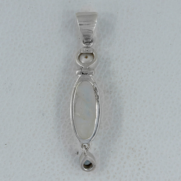 Rainbow Moonstone Silver Pendants