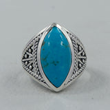 Natural Rainbow Moonstone Silver Ring