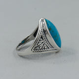 Natural Rainbow Moonstone Silver Ring