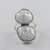 Natural Freshwater Pearl Silver Ring