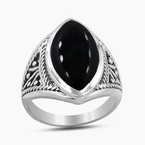 Natural Rainbow Moonstone Silver Rings