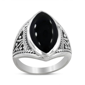 Natural Rainbow Moonstone Silver Rings