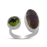 925 Starling Silver Labradorite Ring