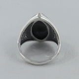 Natural Rainbow Moonstone Silver Ring