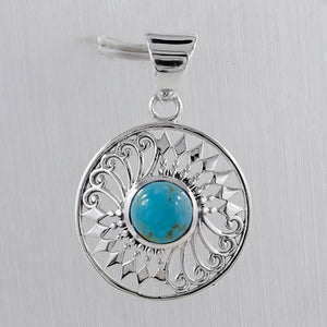 925 Silver Arizona Turquoise Pendants