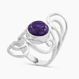 Rainbow Moonstone Designer Silver Rings