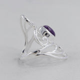 Rainbow Moonstone Designer Silver Ring