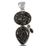 925 Silver Turritella Agate Pendant