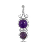 Amethyst Gemstone Silver Pendant