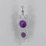 Amethyst Gemstone Silver Pendant