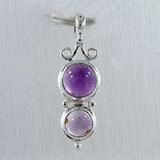 Amethyst Gemstone Silver Pendant