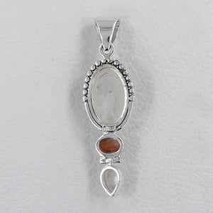 Rainbow Moonstone Silver Pendants