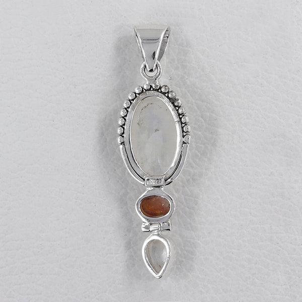 Rainbow Moonstone Silver Pendants
