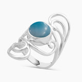 Rainbow Moonstone Designer Silver Rings