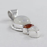 Rainbow Moonstone Silver Pendant