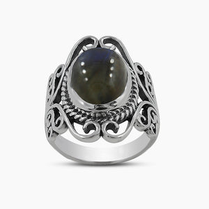 Labradorite Silver Rings