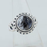 925 Starling Silver Dendritic Opal Ring