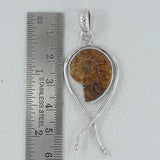 925 Silver Ammonite Fossil Pendant