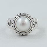 925 Starling Silver Dendritic Opal Ring