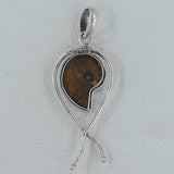 925 Silver Ammonite Fossil Pendant