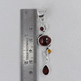 925 Sterling Silver Hessonite Pendants