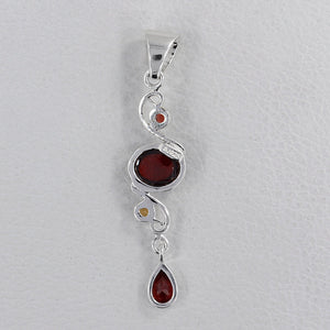 925 Sterling Silver Hessonite Pendants