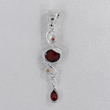 925 Sterling Silver Hessonite Pendants