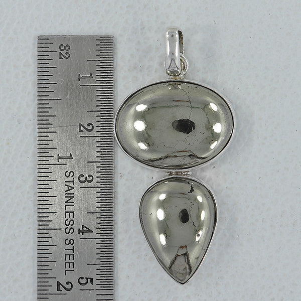 925 Silver Golden Pyrite Pendants