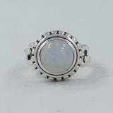 925 Starling Silver Dendritic Opal Ring