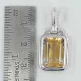 Citrine Pendant 925 Sterling Silver