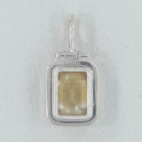 Citrine Pendant 925 Sterling Silver