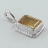 Citrine Pendant 925 Sterling Silver