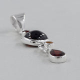925 Sterling Silver Hessonite Pendants