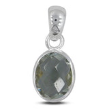 925 Silver Green Amethyst Pendant