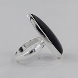 925 Starling Silver Black Onyx Ring