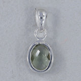 925 Silver Green Amethyst Pendant