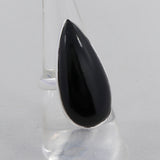 Black Onyx Cabochon 925 Silver Handmade Ring