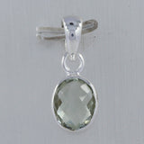 Green Amethyst 925 Silver Pendant