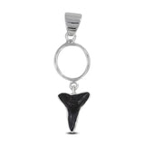 Fossilized Shark Tooth Silver Pendant