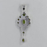 Natural Peridot Silver Pendant