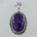 Charoite Gemstone 925 Silver Pendant