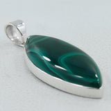 925 Sterling Silver Malachite Pendants
